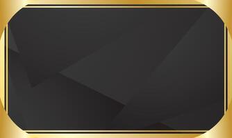 Black background with luxury gold frame for award certificate vector