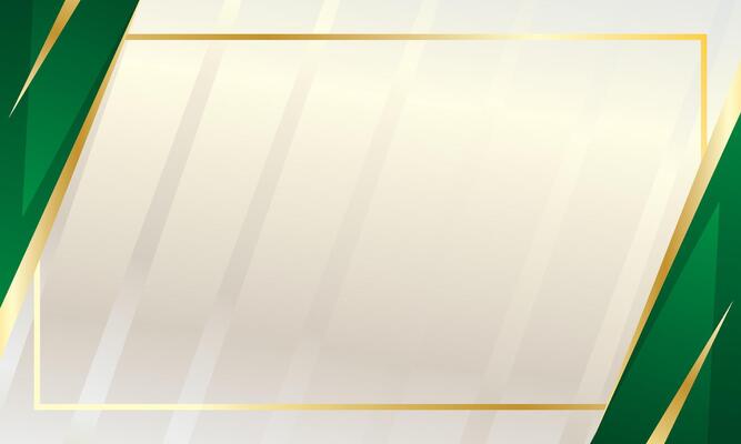Green gold geometric for business or certificate background