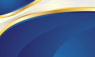 Elegant blue and gold wave design background vector