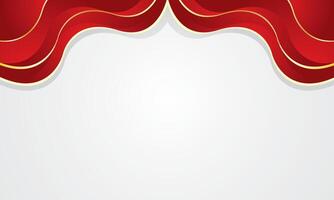 Abstract red and gold waves on luxury background vector