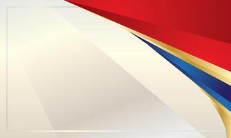 Luxurious background with red blue and gold geometric vector