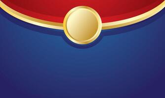 Modern red gold on blue background design for certificate vector