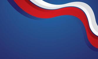 Modern red white wave on blue background design for certificate vector
