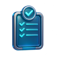 Icon for Future Management with Blue Check Marks and Clipboard Design png