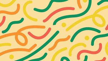 Yellow motion squiggle background vector