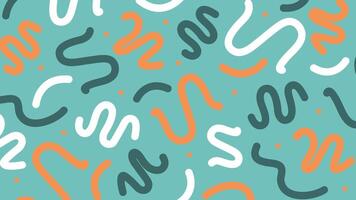 Teal squiggle abstract background vector