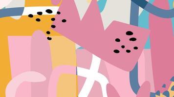 Vivid abstract fun shapes background vector