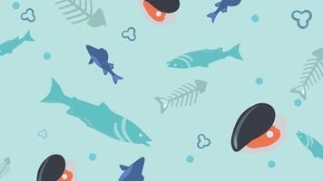Mussels and Bones Background vector