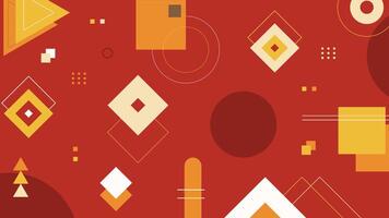 Red Retro Geometry with Diamond Background vector