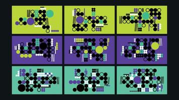 Colorful geometric shapes and patterns vector
