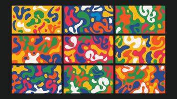 Colorful abstract patterns in mosaic vector