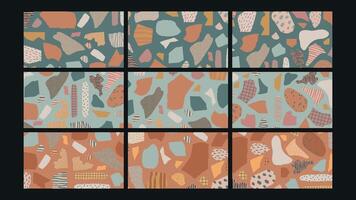 Colorful abstract geometric shapes pattern vector