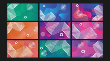 Colorful abstract geometric designs. vector