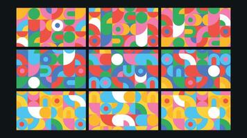 Colorful geometric abstract design vector