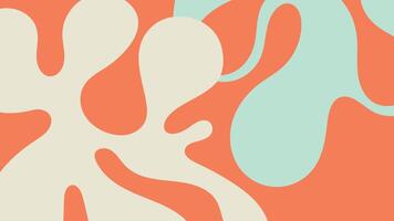 Bold orange blob background vector