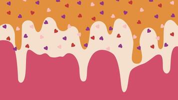 Heart sprinkle icing background vector