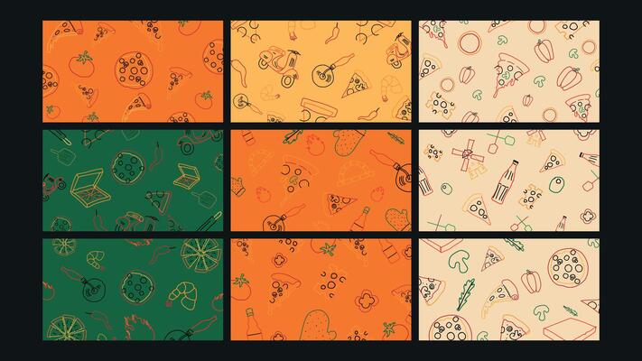 Abstract hand-drawn layout background Set
