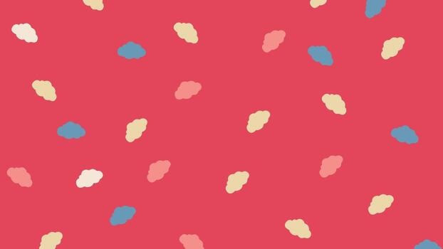 juguetón nube gotas en rojo antecedentes vector