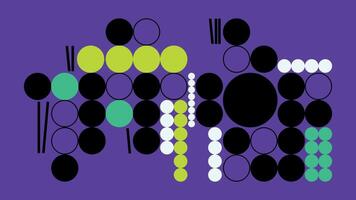 Circular abstract art background vector