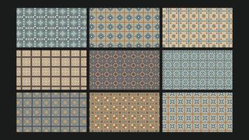 Colorful geometric pattern collection vector
