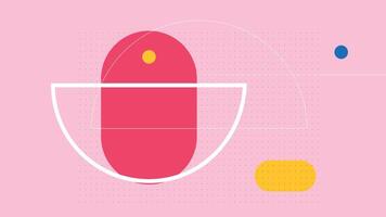 Pink Minimal Graphic Elements Background vector