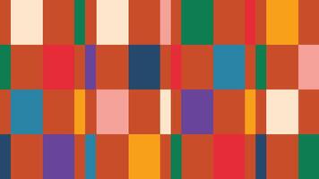 Multicolor checker layout on red background vector