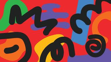 Vibrant abstract squiggle background vector