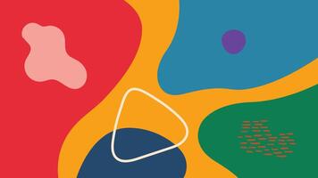 Vibrant abstract fluid shapes background vector