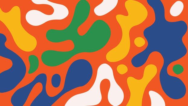 Joyful abstract blob background vector