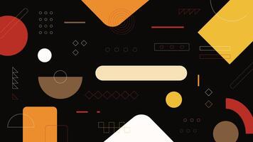 Black Abstract Geometry with Bold Background vector