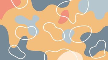 Orange abstract shapes background vector