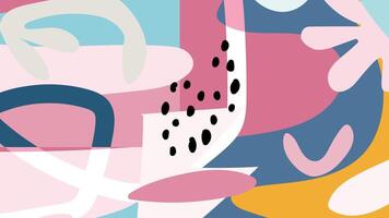 Whimsical creative shapes background vector