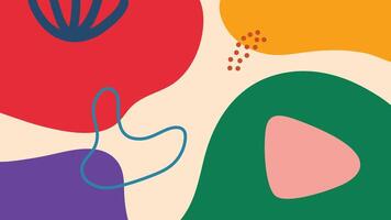 Playful abstract blob background vector
