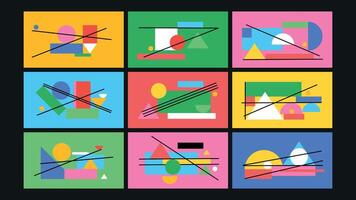 Minimal abstract geometry background Set vector