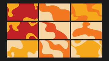 Pop art explosion background Set vector