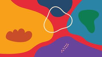 Colorful organic blob background vector