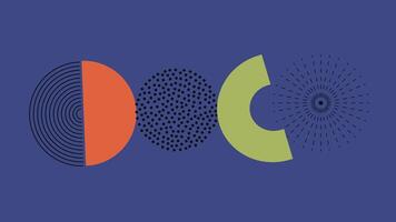 Dark modern circle background vector