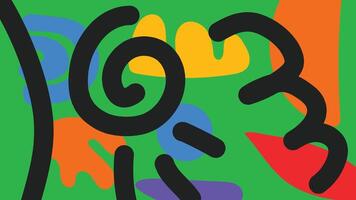 Expressive abstract color swirl background vector