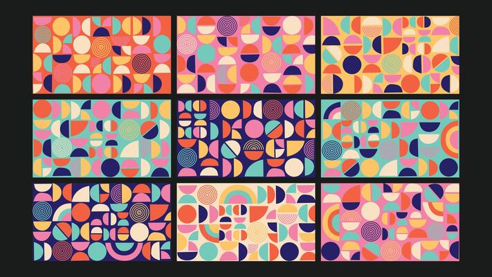 Modern organic abstract background Set