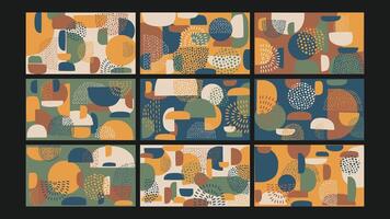 Abstract colorful bubble background Set vector