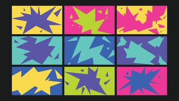 Abstract fluid background Set vector