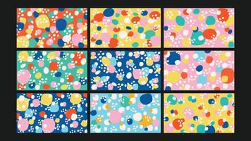 Colorful abstract sprinkles background Set vector