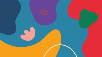 Multicolored abstract fluid blob background vector