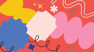 Bold colorful doodles background vector