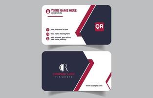 Minimal Decorative Business Card Template vector