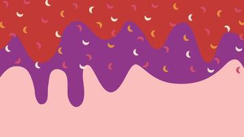 Crescent sprinkle icing background vector
