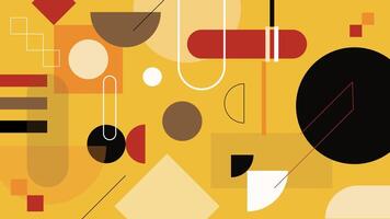 Yellow Abstract Background with Mixed Geometry vector