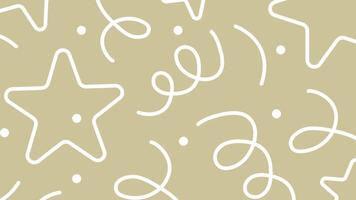 Star swirl playful doodle background vector