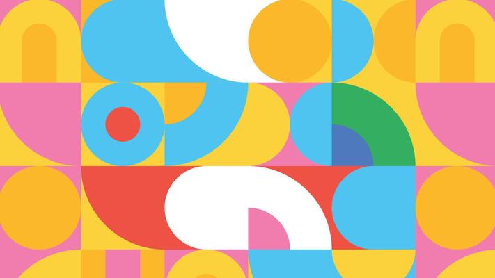 Playful modern abstract background