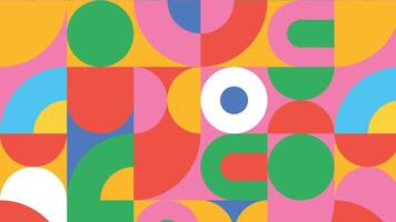 Colorful retro geometric background vector